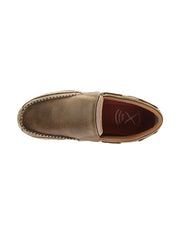 Twisted X MDMS002 Mens Slip On Driving Moccasin Brown view from above. If you need any assistance with this item or the purchase of this item please call us at five six one seven four eight eight eight zero one Monday through Saturday 10:00a.m EST to 8:00 p.m EST