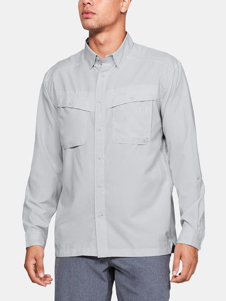Under Armour 1290744-094 Mens Tide Chaser Long Sleeve Shirt Elemental front view. If you need any assistance with this item or the purchase of this item please call us at five six one seven four eight eight eight zero one Monday through Saturday 10:00a.m EST to 8:00 p.m EST 