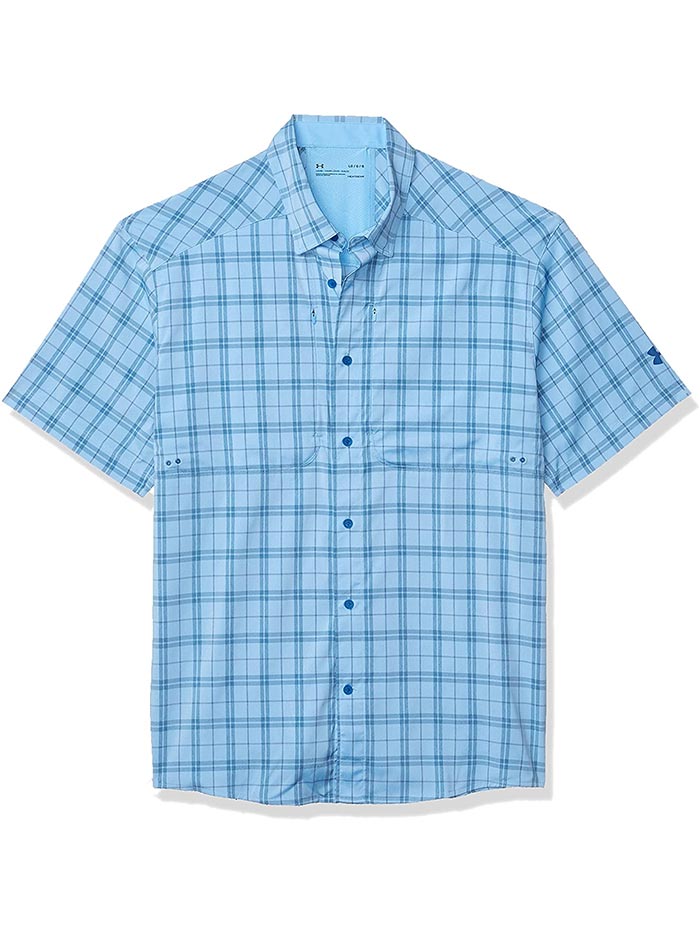 Under Armour Tide Chaser 2.0 Plaid Short Sleeve Mens Size M