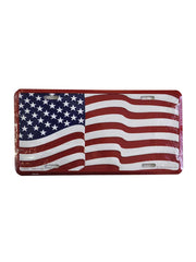 United States Flag Metal License Plate LP0528