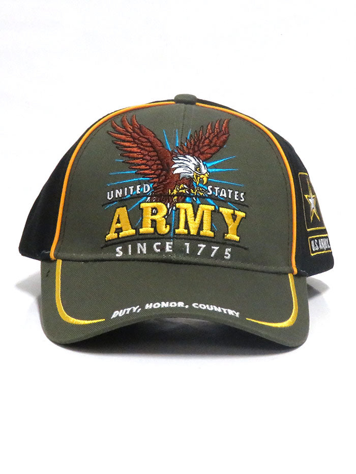 Military Services US ARMY Slogan Embroidered Cap 2-Tone Marines Hat