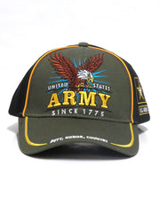 Military Services US ARMY Slogan Embroidered Cap 2-Tone Front