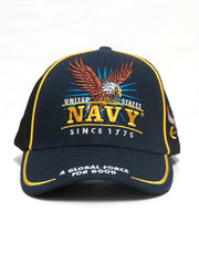 Dakota Dan MS-USNAVY Military Services Slogan Embroidered Cap full front view. If you need any assistance with this item or the purchase of this item please call us at five six one seven four eight eight eight zero one Monday through Saturday 10:00a.m EST to 8:00 p.m EST