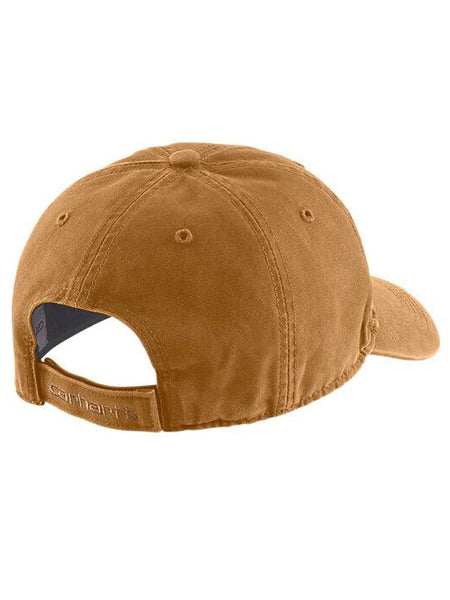 Carhartt 100289-211 Canvas Cap Brown side / back view. If you need any assistance with this item or the purchase of this item please call us at five six one seven four eight eight eight zero one Monday through Saturday 10:00a.m EST to 8:00 p.m EST