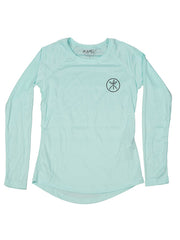 MANG WP1171LS Womens Rays Long Sleeve Performance Tee Blue front