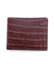 Skin Shop 2205 Mens Genuine Caiman Bi-Fold Wallet Natural Multi front view brown. If you need any assistance with this item or the purchase of this item please call us at five six one seven four eight eight eight zero one Monday through Saturday 10:00a.m EST to 8:00 p.m EST