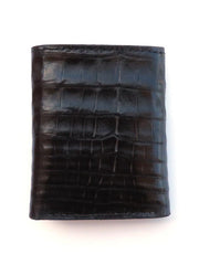 Skin Shop 2206 Mens Genuine Caiman Tri-Fold Wallet Multi front view black. If you need any assistance with this item or the purchase of this item please call us at five six one seven four eight eight eight zero one Monday through Saturday 10:00a.m EST to 8:00 p.m EST
