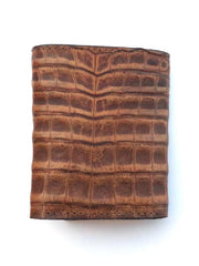 Skin Shop 2206 Mens Genuine Caiman Tri-Fold Wallet Multi front view tan. If you need any assistance with this item or the purchase of this item please call us at five six one seven four eight eight eight zero one Monday through Saturday 10:00a.m EST to 8:00 p.m EST