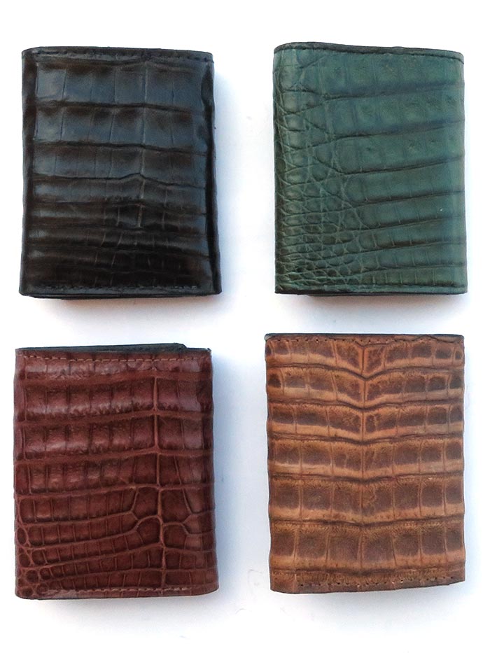 Skin Shop 2206 Mens Genuine Caiman Tri-Fold Wallet Multi – J.C.