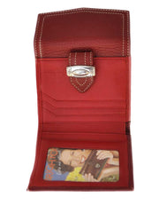 Brighton T10077 Mardi Gras Leather Small Wallet Red inside view. If you need any assistance with this item or the purchase of this item please call us at five six one seven four eight eight eight zero one Monday through Saturday 10:00a.m EST to 8:00 p.m EST