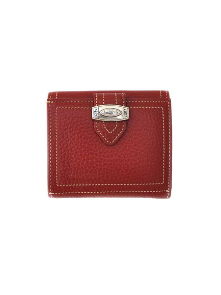 Brighton T10077 Mardi Gras Leather Small Wallet Red front view