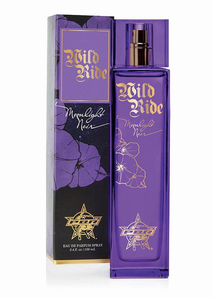 Tru Fragrance 92251 Womens PBR Wild Ride Moonlight Noir Western Eau de Parfum front view with box. If you need any assistance with this item or the purchase of this item please call us at five six one seven four eight eight eight zero one Monday through Saturday 10:00a.m EST to 8:00 p.m EST