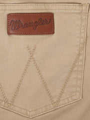 Wrangler 88MWZFN Mens Retro Slim Fit Straight Leg Jean Fawn pocket close up. If you need any assistance with this item or the purchase of this item please call us at five six one seven four eight eight eight zero one Monday through Saturday 10:00a.m EST to 8:00 p.m EST