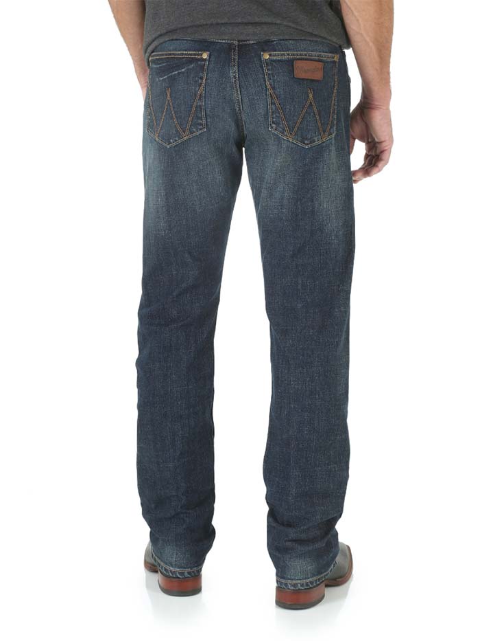 Wrangler WLT88BZ Mens Retro Slim Fit Straight Leg Jean Bozeman front view. If you need any assistance with this item or the purchase of this item please call us at five six one seven four eight eight eight zero one Monday through Saturday 10:00a.m EST to 8:00 p.m EST