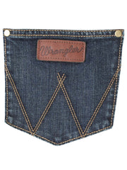 Wrangler WLT88BZ Mens Retro Slim Fit Straight Leg Jean Bozeman pocket close up. If you need any assistance with this item or the purchase of this item please call us at five six one seven four eight eight eight zero one Monday through Saturday 10:00a.m EST to 8:00 p.m EST