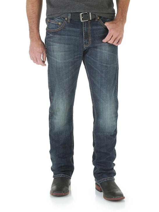 Wrangler Retro Men's Layton Medium Wash Low Rise Slim Bootcut Jeans