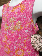 Wrangler Baby Pink Sleeveless Tank Dress PQK620M close up