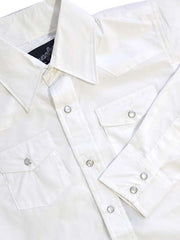Kids Wrangler White Long Sleeve Western Snap Shirt - 204WHSL Wrangler - J.C. Western® Wear