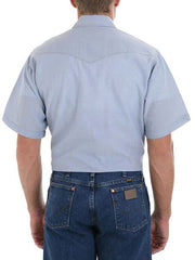 Men's Wrangler Western Short Sleeve Chambray Work Shirt 70131MW Wrangler - J.C. Western® Wear
