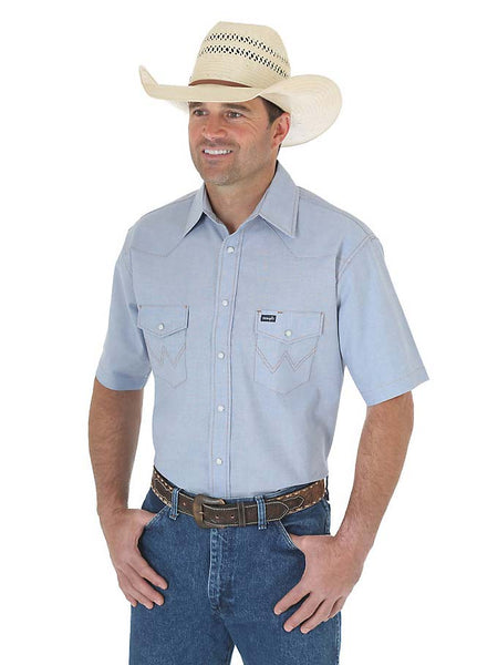 Wrangler Men's Coconut Cowboy Snap Front Camp Shirt White, L - 112326329