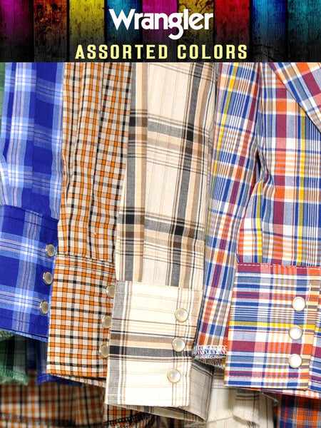 Assorted Wrangler Mens Western Long Sleeve Plaid Shirt 75204PP Wrangler - J.C. Western® Wear. If you need any assistance with this item or the purchase of this item please call us at five six one seven four eight eight eight zero one Monday through Saturday 10:00a.m EST to 8:00 p.m EST