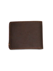 Wrangler 49012 Corner Trim Traveler Bi-Fold Leather Wallet Cognac Brown back view. If you need any assistance with this item or the purchase of this item please call us at five six one seven four eight eight eight zero one Monday through Saturday 10:00a.m EST to 8:00 p.m EST