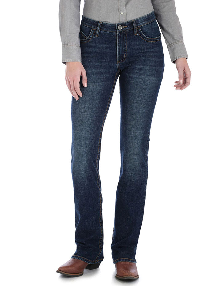 VF Jeanswear Women Jeans 8 Blue Denim Straight Riders Mid Rise