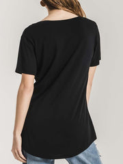 Z Supply Long Sleeve Skimmer Pocket Tee Charcoal Black