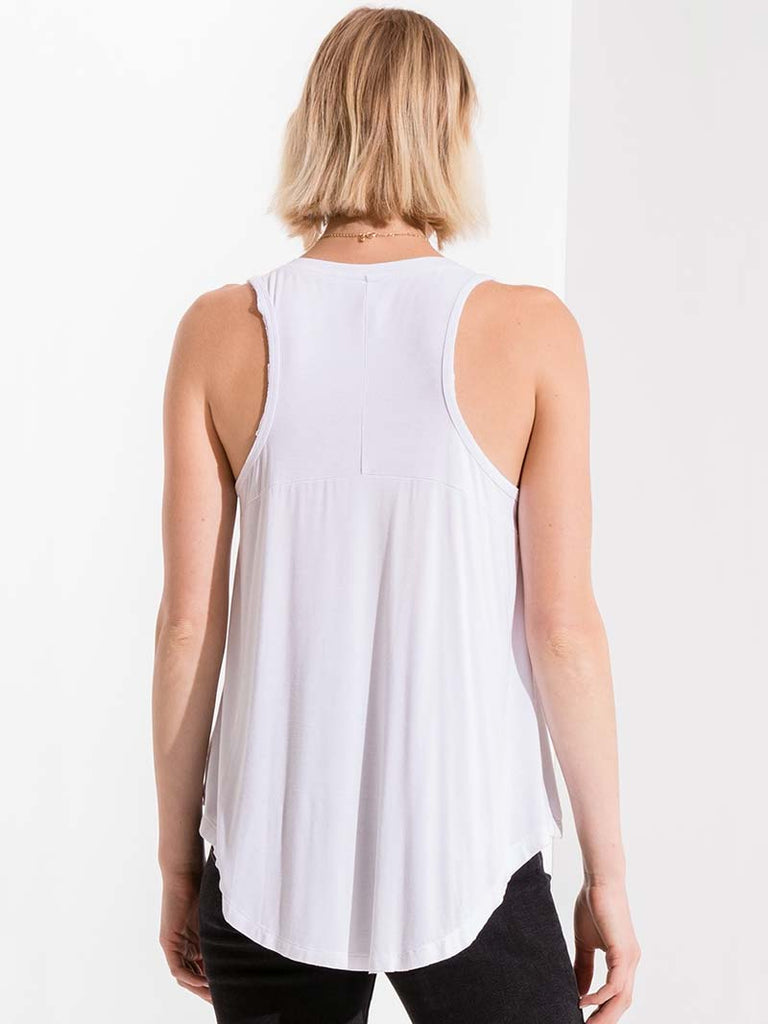 Z Supply ZT165101-WHT Womens The Vagabond Tank Top White front view. If you need any assistance with this item or the purchase of this item please call us at five six one seven four eight eight eight zero one Monday through Saturday 10:00a.m EST to 8:00 p.m EST