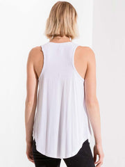 Z Supply ZT165101-WHT Womens The Vagabond Tank Top White back view. If you need any assistance with this item or the purchase of this item please call us at five six one seven four eight eight eight zero one Monday through Saturday 10:00a.m EST to 8:00 p.m EST