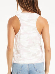 Z Supply ZT211129-IVO Womens Skimmer Camo Pocket Tank Top Ivory back view. If you need any assistance with this item or the purchase of this item please call us at five six one seven four eight eight eight zero one Monday through Saturday 10:00a.m EST to 8:00 p.m EST