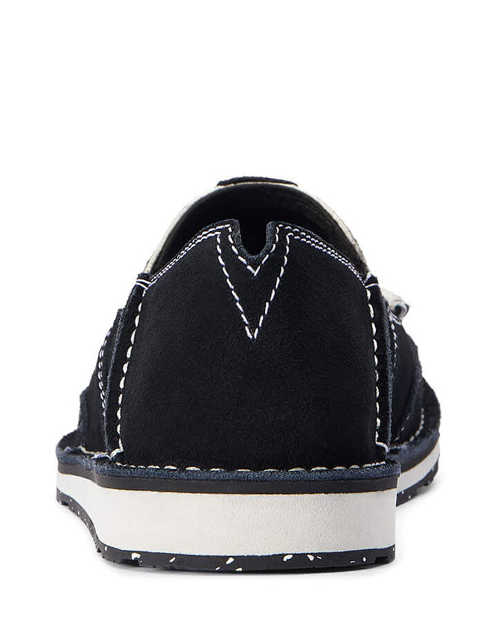 Ariat 10042529 Womens Cruiser Black Suede And Black & White Hair On side and front view. If you need any assistance with this item or the purchase of this item please call us at five six one seven four eight eight eight zero one Monday through Saturday 10:00a.m EST to 8:00 p.m EST