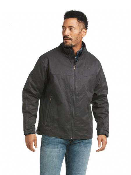 Ariat 10037499 Mens Grizzly Canvas Concealed Carry Lightweight Jacket Phantom front view. If you need any assistance with this item or the purchase of this item please call us at five six one seven four eight eight eight zero one Monday through Saturday 10:00a.m EST to 8:00 p.m EST