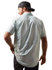 Ariat 10043426 Mens VentTEK Outbound Fitted Shirt Fair Aqua back view. If you need any assistance with this item or the purchase of this item please call us at five six one seven four eight eight eight zero one Monday through Saturday 10:00a.m EST to 8:00 p.m EST