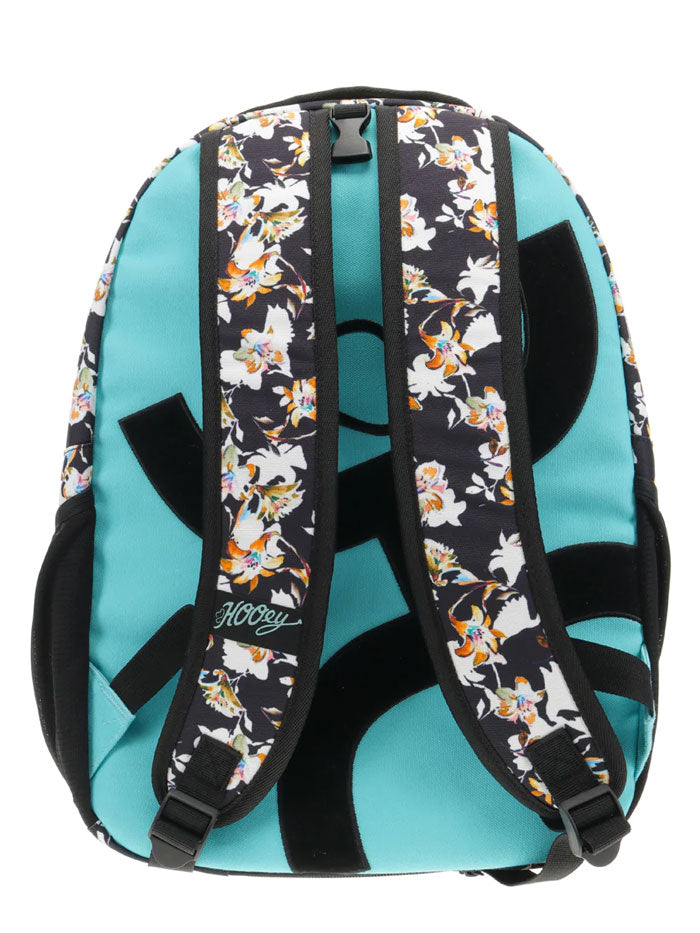Hooey BP041TLBK Recess Floral Pattern Backpack Black And White side/front view. If you need any assistance with this item or the purchase of this item please call us at five six one seven four eight eight eight zero one Monday through Saturday 10:00a.m EST to 8:00 p.m EST
