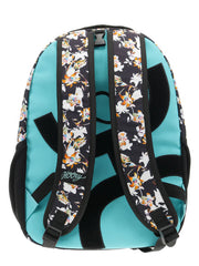 Hooey BP041TLBK Recess Floral Pattern Backpack Black And White back view. If you need any assistance with this item or the purchase of this item please call us at five six one seven four eight eight eight zero one Monday through Saturday 10:00a.m EST to 8:00 p.m EST