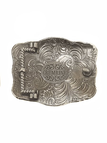 Crumrine 38058 Vintage Buffalo Buckle Silver back view. If you need any assistance with this item or the purchase of this item please call us at five six one seven four eight eight eight zero one Monday through Saturday 10:00a.m EST to 8:00 p.m EST