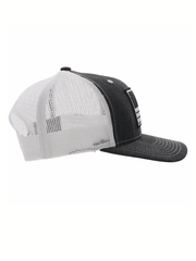 Hooey 2210T-CHWH Liberty Roper Trucker Hat Charcoal White right side view. If you need any assistance with this item or the purchase of this item please call us at five six one seven four eight eight eight zero one Monday through Saturday 10:00a.m EST to 8:00 p.m EST