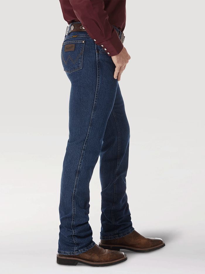 Wrangler 36MACMS Premium Performance Cowboy Cut Slim Fit Jean MS Wash front view. If you need any assistance with this item or the purchase of this item please call us at five six one seven four eight eight eight zero one Monday through Saturday 10:00a.m EST to 8:00 p.m EST