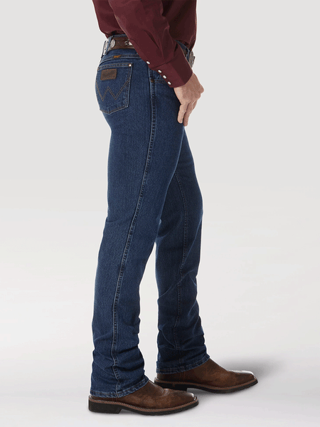 Wrangler 36MACMS Premium Performance Cowboy Cut Slim Fit Jean MS Wash side view. If you need any assistance with this item or the purchase of this item please call us at five six one seven four eight eight eight zero one Monday through Saturday 10:00a.m EST to 8:00 p.m EST