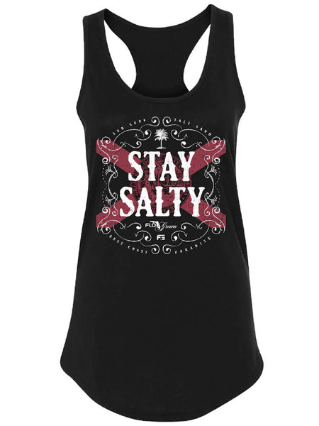 FloGrown FGW-1-084 Womens Stay Salty Tank front view. If you need any assistance with this item or the purchase of this item please call us at five six one seven four eight eight eight zero one Monday through Saturday 10:00a.m EST to 8:00 p.m EST
