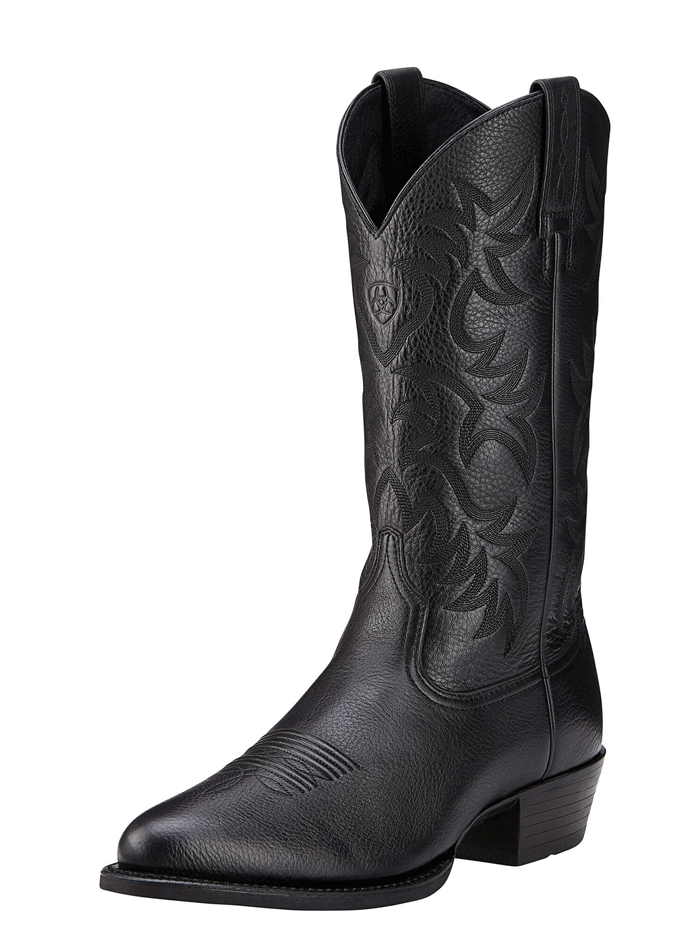 Ariat 10002218 Mens Heritage R Toe Western Boot Black Deertan – J.C. Western® Wear