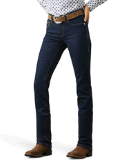 Ariat 10042224 Womens REAL Perfect Rise Ella Straight Jean Rinse front view alternate view. If you need any assistance with this item or the purchase of this item please call us at five six one seven four eight eight eight zero one Monday through Saturday 10:00a.m EST to 8:00 p.m EST