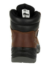 Rocky RKK0245 Mens Worksmart Composite Toe Waterproof Work Boot Brown back view. If you need any assistance with this item or the purchase of this item please call us at five six one seven four eight eight eight zero one Monday through Saturday 10:00a.m EST to 8:00 p.m EST