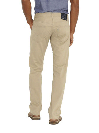 Levi's 005140407 Mens Straight Fit Jeans Soft Washed Twill Chinchilla back view. If you need any assistance with this item or the purchase of this item please call us at five six one seven four eight eight eight zero one Monday through Saturday 10:00a.m EST to 8:00 p.m EST