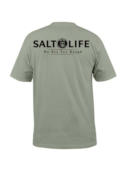 Salt Life SLM10335 Mens No Sea Too Rough Pocket Tee Olive - J.C. Western® Wear
