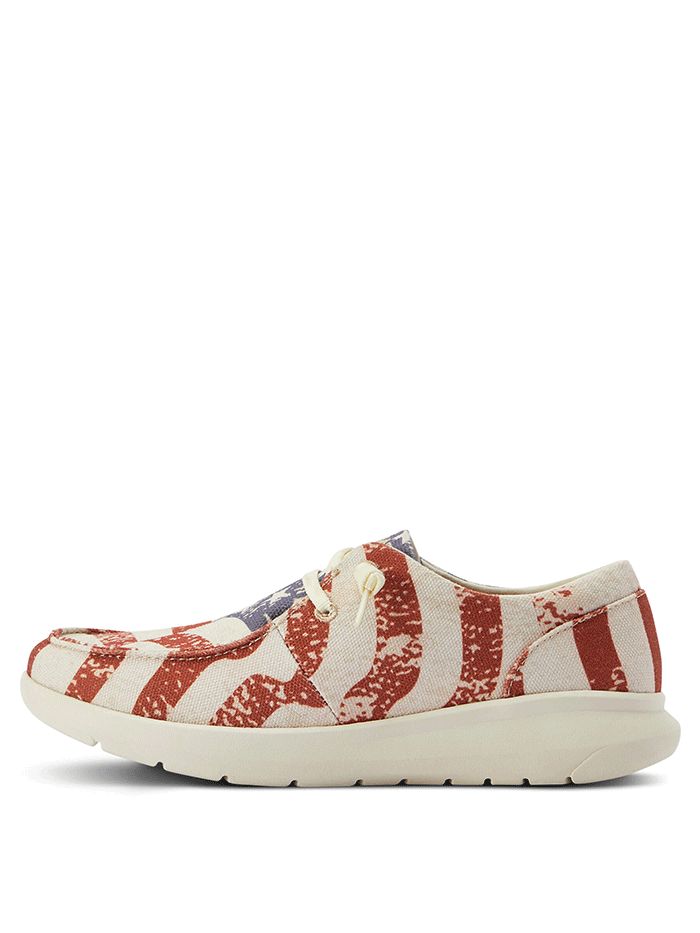 Ariat 10040317 Womens Hilo Shoe Distressed Flag front-side view. If you need any assistance with this item or the purchase of this item please call us at five six one seven four eight eight eight zero one Monday through Saturday 10:00a.m EST to 8:00 p.m EST