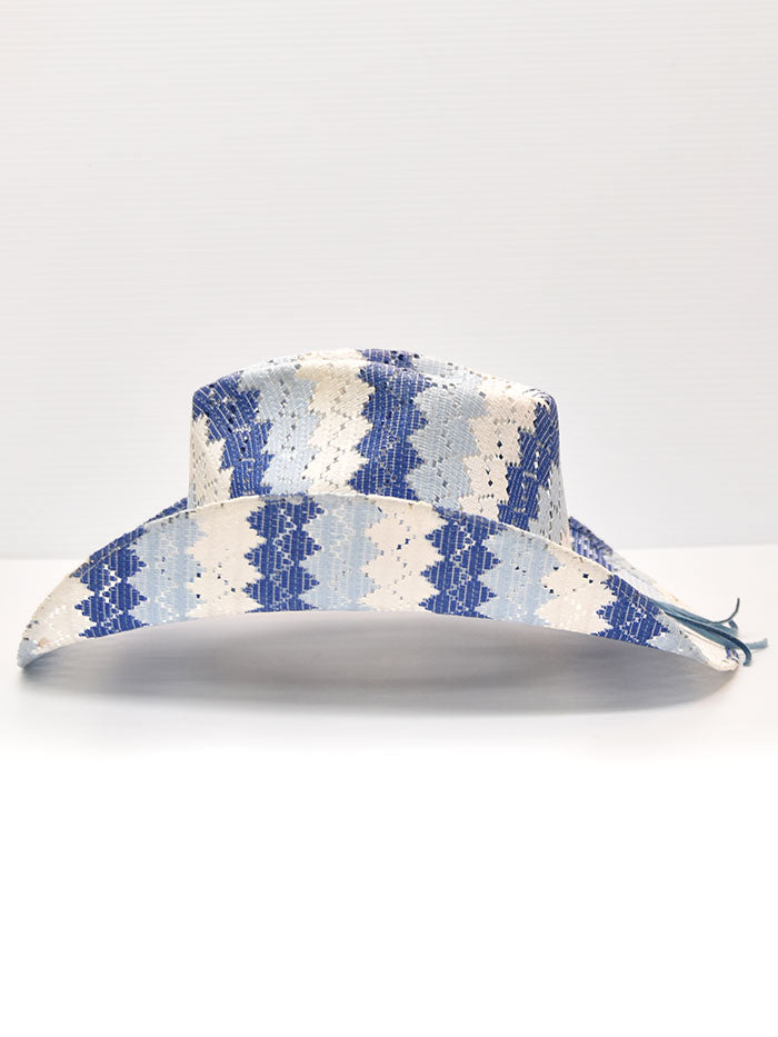 Bullhide TEENAGE DREAM 2766BU Kids Western Straw Hat Blue front view. If you need any assistance with this item or the purchase of this item please call us at five six one seven four eight eight eight zero one Monday through Saturday 10:00a.m EST to 8:00 p.m EST