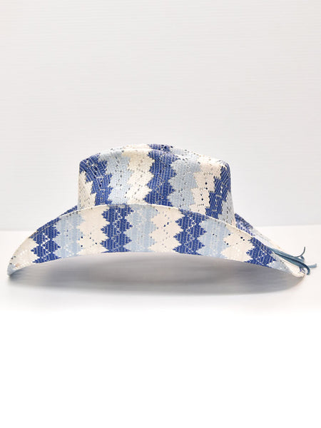 Bullhide TEENAGE DREAM 2766BU Kids Western Straw Hat Blue side view. If you need any assistance with this item or the purchase of this item please call us at five six one seven four eight eight eight zero one Monday through Saturday 10:00a.m EST to 8:00 p.m EST
