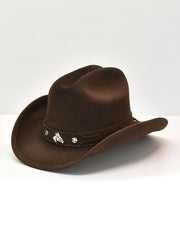 Bullhide HORSING AROUND 0483CH Kids Western Felt Hat Chocolate Side view. If you need any assistance with this item or the purchase of this item please call us at five six one seven four eight eight eight zero one Monday through Saturday 10:00a.m EST to 8:00 p.m EST